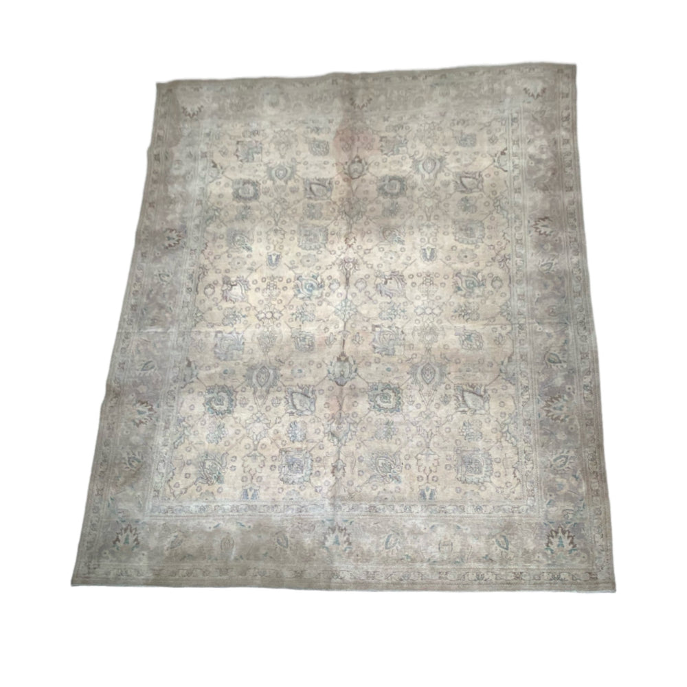 Vintage Tabriz Persian Distressed Rug • 10'x12'6"