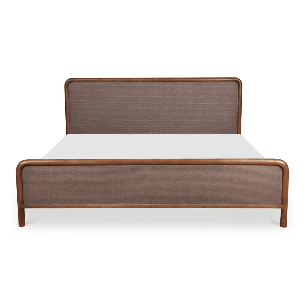 Warm Brown Woven King Bed