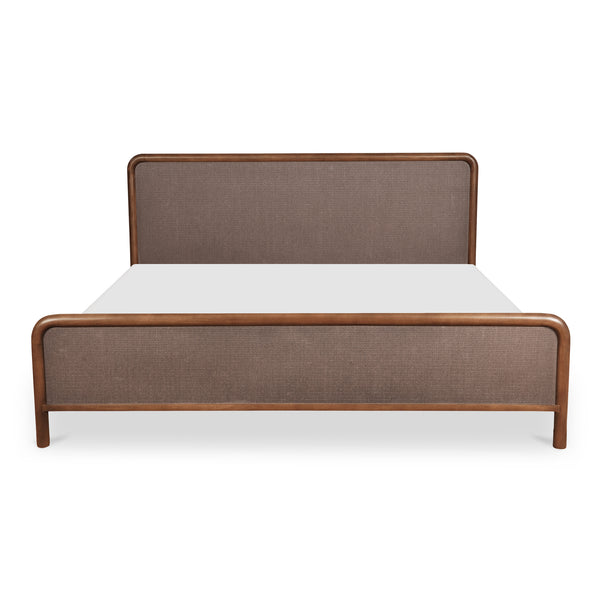 Warm Brown Woven King Bed