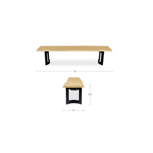 Bent Bench Extra Small Oak