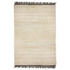 high quality jute area rug with brown fringe