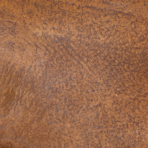 Leather and Teak Occasional Chair