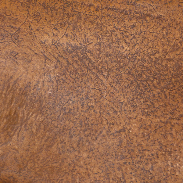 Leather and Teak Occasional Chair