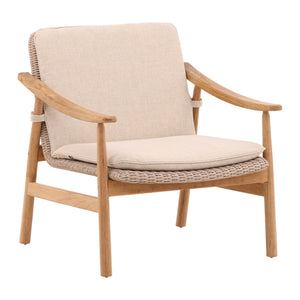 Outdoor Performance Linen and Wicker Occasional Chair