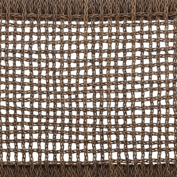 Pair of Wicker and Teak Outdoor Dining Chairs