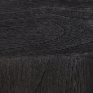 Brutalist Wood Coffee Table - Dark Brown