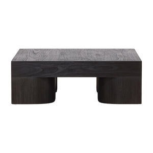 Brutalist Wood Coffee Table - Dark Brown