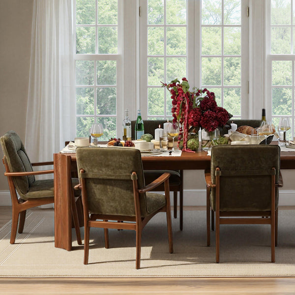 Mindi Wood Dining Table - Brown