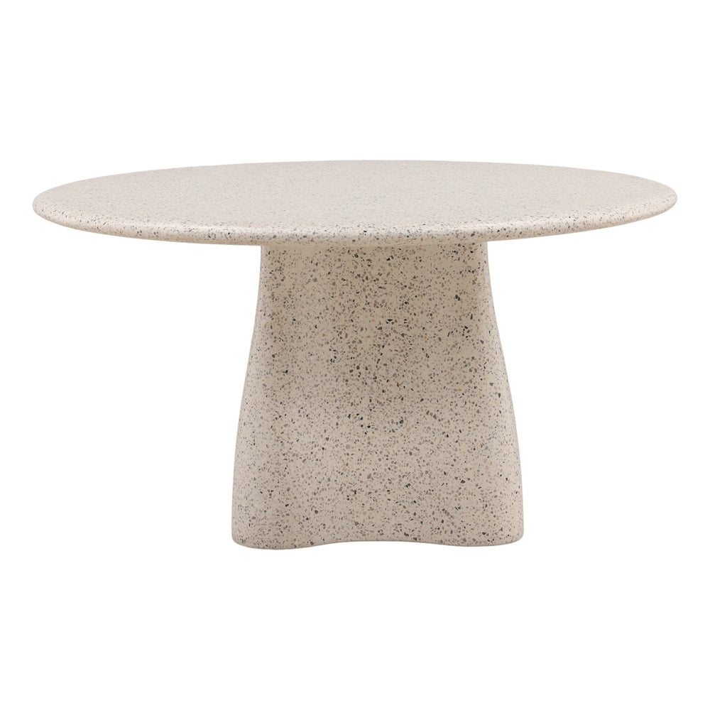 Terazzo Outdoor Dining Table - Off White and Multi-Tone