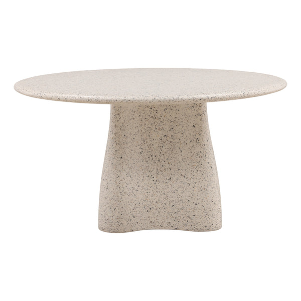 Terazzo Outdoor Dining Table - Off White and Multi-Tone