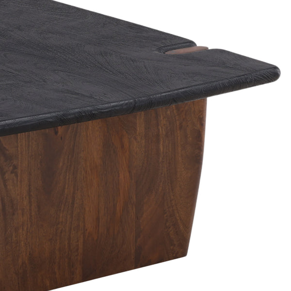 Solid Acacia Wood Dining Table - Black