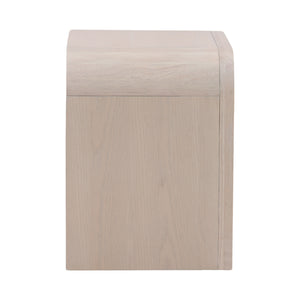 Rubber Wood and Oak Dining Table - Bleach Natural