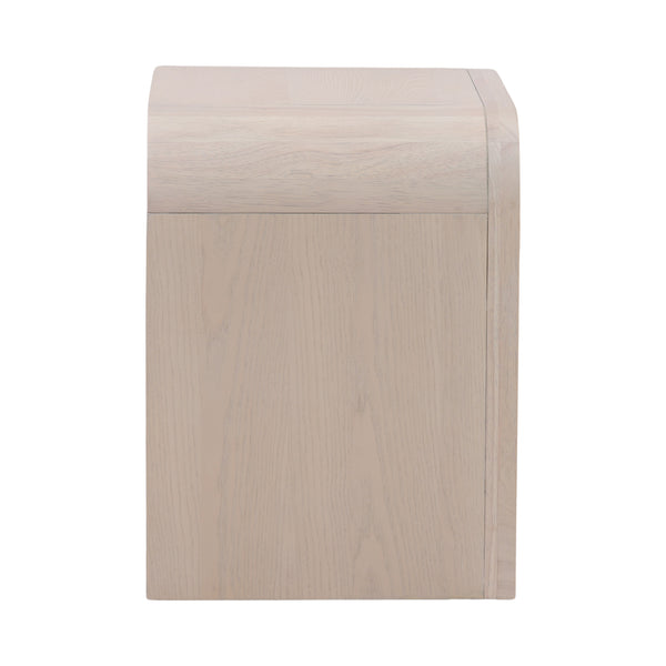 Rubber Wood and Oak Dining Table - Bleach Natural