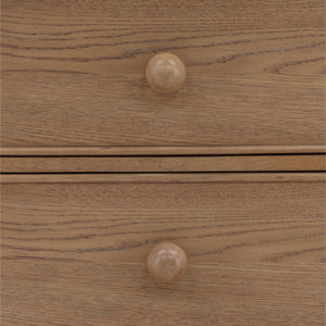 Traditional Oak Nightstand - Natural