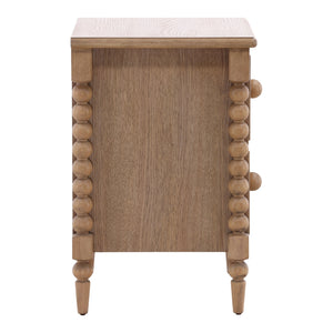 Traditional Oak Nightstand - Natural