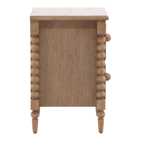 Traditional Oak Nightstand - Natural