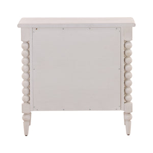 Traditional Oak Nightstand - Whitewash