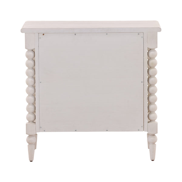 Traditional Oak Nightstand - Whitewash