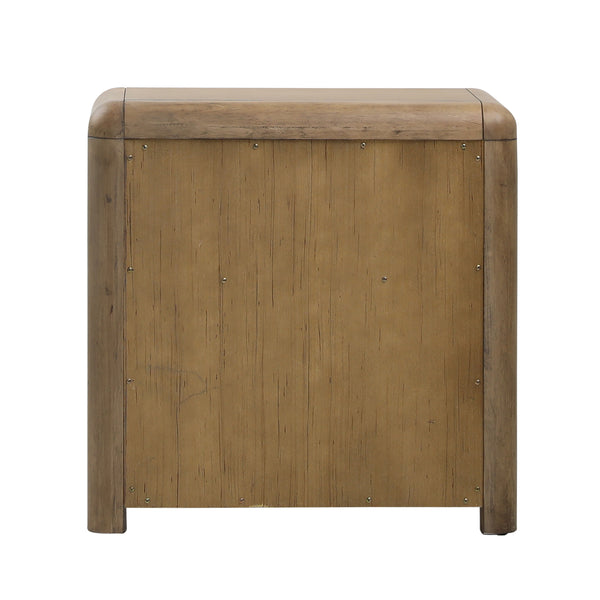 Modern Oak Nightstand - Natural