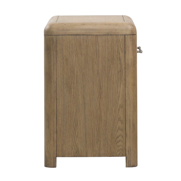 Modern Oak Nightstand - Natural