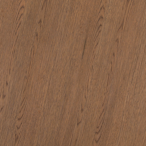 Round Oak Coffee Table - Brown