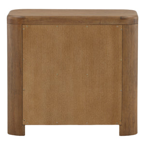 Modern Oak Nightstand - Brown