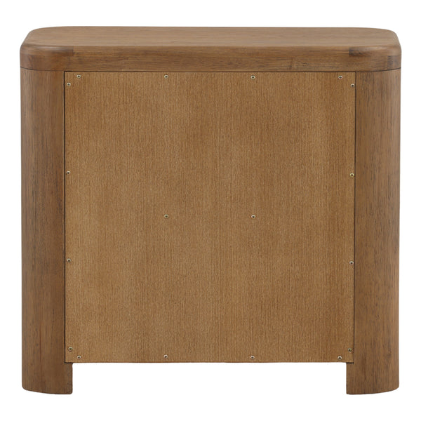 Modern Oak Nightstand - Brown