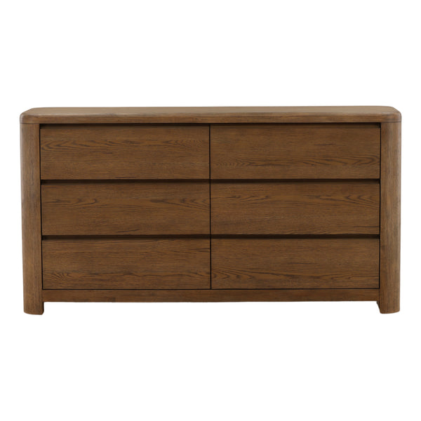 Modern Oak Dresser - Brown