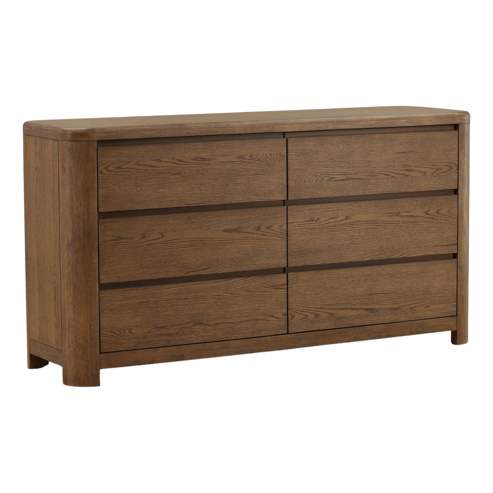 Modern Oak Dresser - Brown