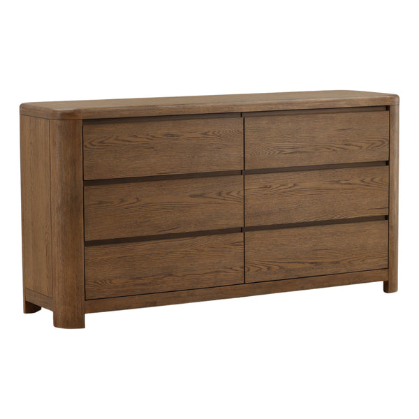 Modern Oak Dresser - Brown