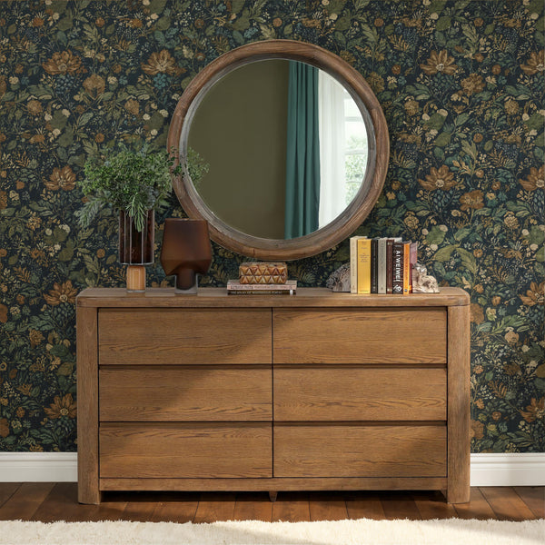 Modern Oak Dresser - Brown