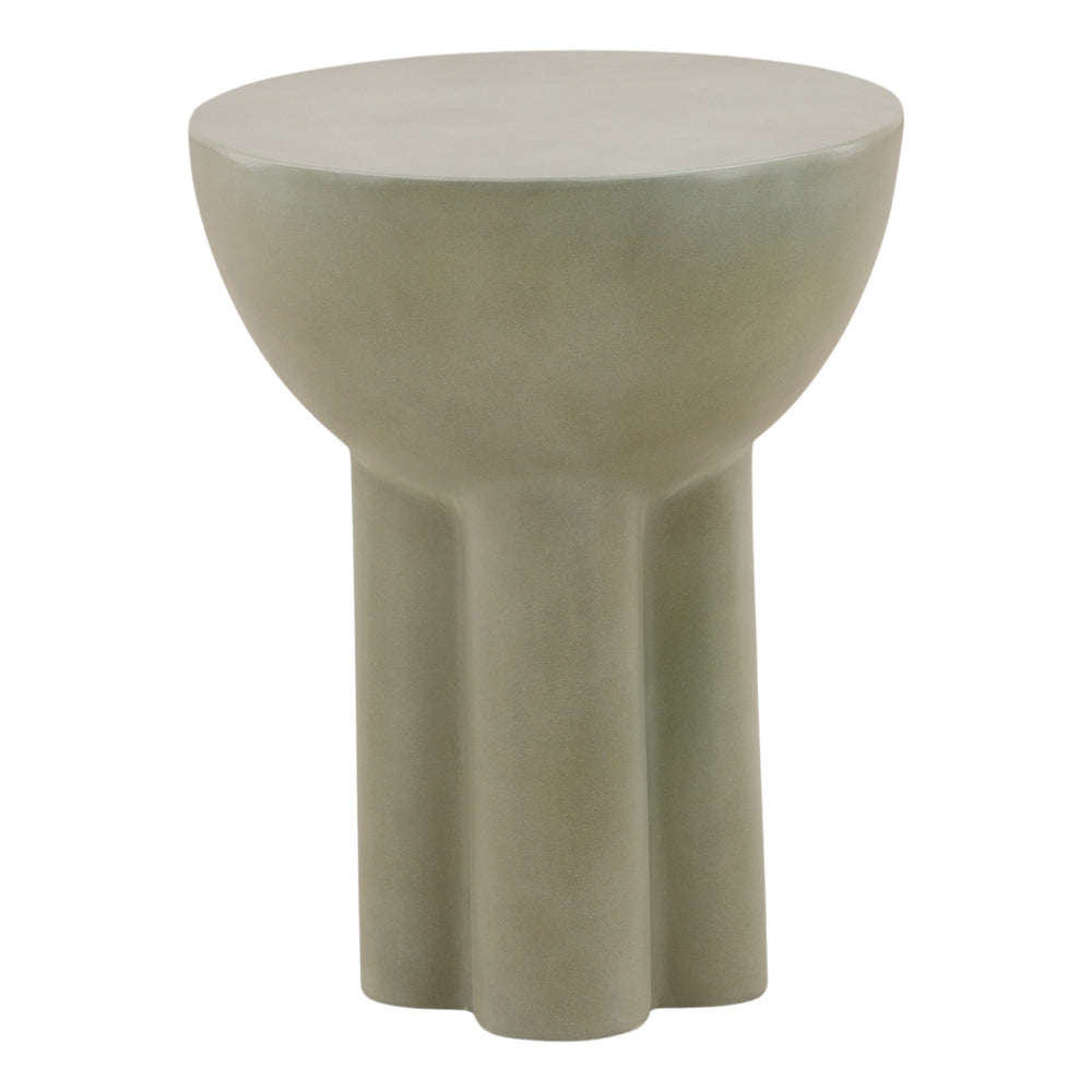 Concrete Outdoor End Table - Pastel Green