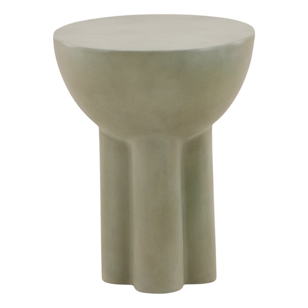 Concrete Outdoor End Table - Pastel Green