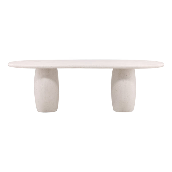 Concrete Terazzo Outdoor Dining Table - Ivory