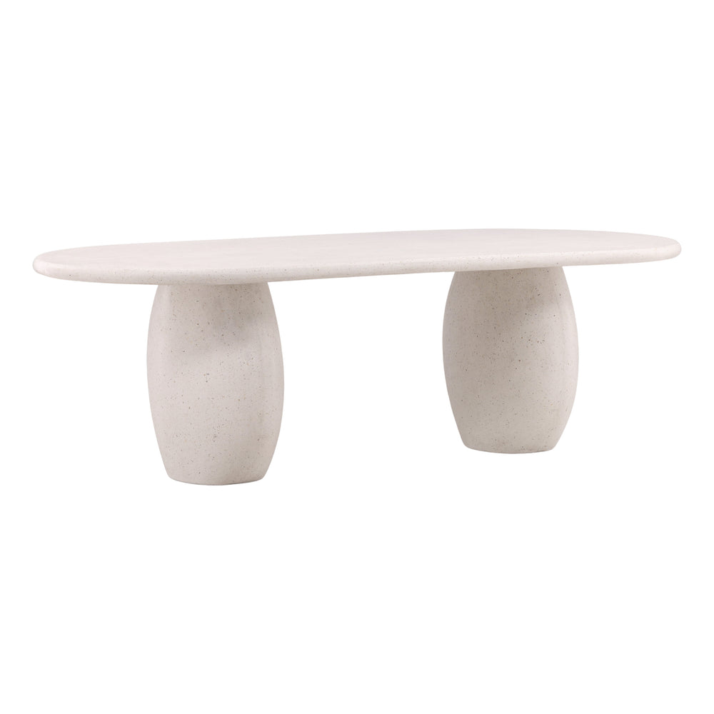 Concrete Terazzo Outdoor Dining Table - Ivory