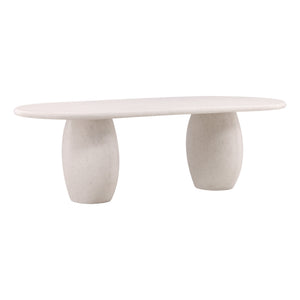 Concrete Terazzo Outdoor Dining Table - Ivory