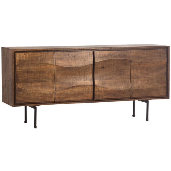 Mango Wood Sideboard with Iron Legs