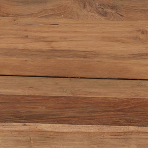 Reclaimed Teak Wood Outdoor Bench with U-Shaped Legs