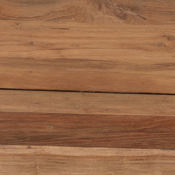 Reclaimed Teak Wood Outdoor Bench with U-Shaped Legs