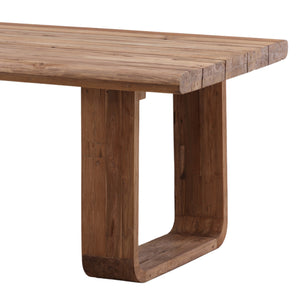 Reclaimed Teak Wood Outdoor Table with U-Shaped Legs