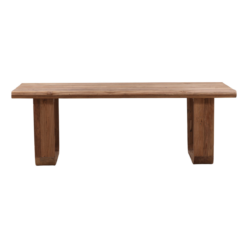 Reclaimed Teak Wood Outdoor Table with U-Shaped Legs