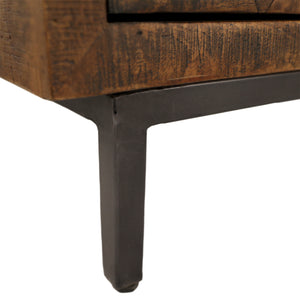 Mango Wood Sideboard with Hammered Handles