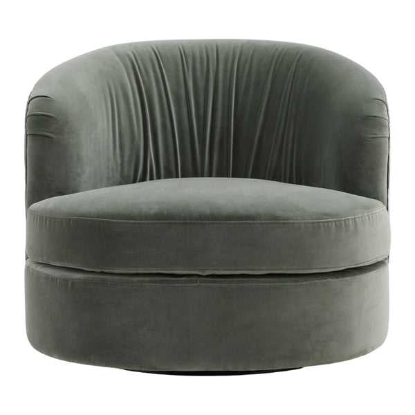 Velvet Swivel Chair - Sage