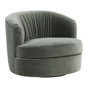 Velvet Swivel Chair - Sage