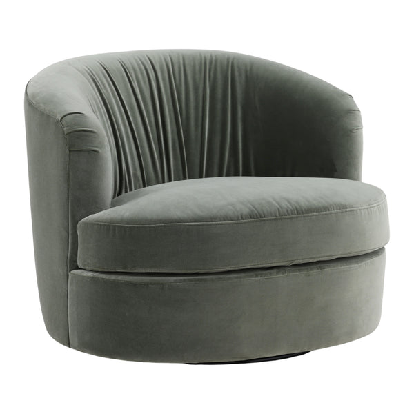Velvet Swivel Chair - Sage