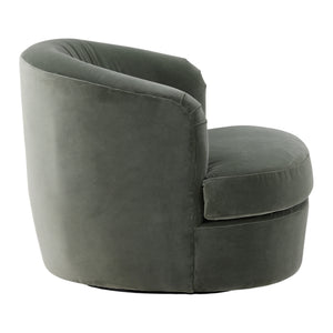 Velvet Swivel Chair - Sage