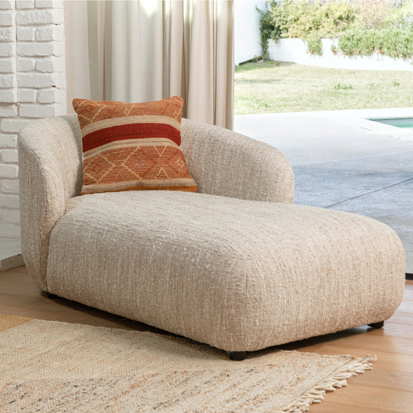 Textured Boucle Chaise - Beige