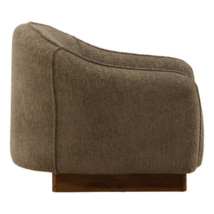 Woven Chenille Upholstered Occasional Chair - Green