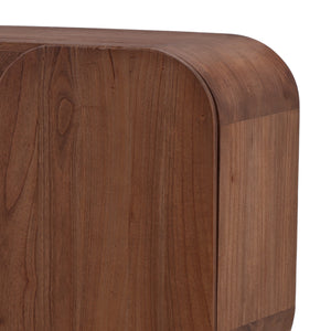 Mindi Wood Rounded Sideboard - Medium Brown