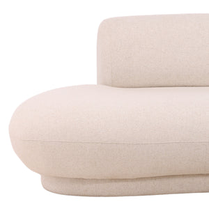 Performance Linen Blend Cream Chaise Sectional LAF